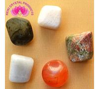 INDIA MADE Natural Crystal For Ladies Tumble Stone Kit 7 Chakra Crystal All Tumble Sets Energized by Experienced Reiki easing Grand Master-B07KYBBMP4