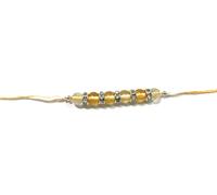 INDIA MADE Natural Crystal Gemstone Rakhi (Citrine)-B0B6JRQ2DQ