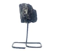 INDIA MADE Natural Crystal Raw Stone Stand For Reiki easing And Fengshui (Assorted Shape)(10X6 Cm Approx.) (Black Tourmaline)-B0CJL7TCNC