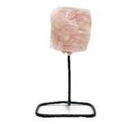 INDIA MADE Natural Crystal Raw Stone Stand For Reiki easing And Fengshui (Assorted Shape)(10X6 Cm Approx.) (Rose Quartz)-B0CJLFB1XL