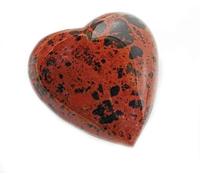 INDIA MADE Natural Mahogany Obsidian Heart Shape Stone - 4 Cm easing Crystal For Meditation, Chakra easing, Emotional Well-Being, And Energy Work | Grounding & Protective-B0CKTJHK2R