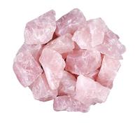 INDIA MADE Natural Rose Quartz Rough Stone, Crystal easing Rough Stone For Reikin easing & Mediation | Pink Crytsal | Weight: 100-150 Grams | 4-5 Chunks-B0D49P3MBR