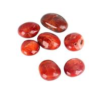 INDIA MADE Natural Stone - easing Crystal For Energy, Courage & Creativity - Perfect For Meditation, Enhance Motivation Red Carnelian Tumble 50 Gram-B0DJKCG72B