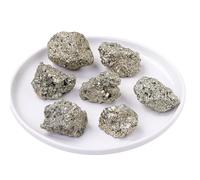 INDIA MADE Natural Stones - Sparkling Crystal (1-2 Inch) Cluster For Prosperity, Abundance & Protection, easing Stone For Reiki & Meditation Pyrite Cluster Tumble 150 Gram-B0DN253RMX