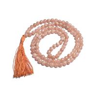 INDIA MADE Natural Sunstone Mala Crystal easing Stone | Natural Sunstone Mala Enhances The Leadership Qualities, Makes You Realise Your Responsibility-B09RV8JYKG