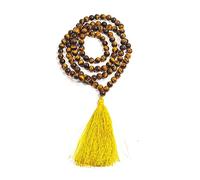INDIA MADE Natural Tiger Eye Jap Mala For Embrace Strength Courage And Balance-B0CXN37GD9