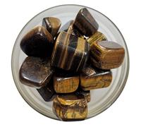 INDIA MADE Natural Tiger Eye Tumble Polished 300Gm Crystal 15-25Mm Stone Gemstone For Reiki easing Energy Stones Aura Cleaning For Money Chakras Balancing Pebble Vastu & Meditation-B0BGM3RBVF
