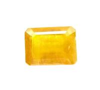INDIA MADE Original 6.25 Ratti 5.65 Carat Yellow Sapphire-Pukhraj Stone Untreated,Ceylon Sapphire Certified Natural Gemstone A++ Quality-B0C3DH1CD2, Silver, Created Sapphire