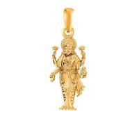 INDIA MADE pm7151_gold 22k Gold Plated Silver (92.5% Purity) Goddess Laxmi Ji Pendant for Men and Women - pm7151_gold, Silver, Artificial Sapphire