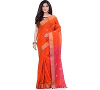 INDIA MADE Pure Khadi Cotton Women'S Traditional Designer Saree With Blouse Piece-14011, Multicolor, One Size