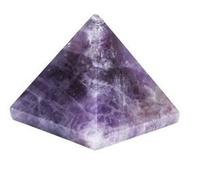 INDIA MADE : Pyramid-Finest Big Amethyst Gemstone 1.0" Carved Pyramidal Crystal Healing Crafts. Amethyst Has Been Highly Esteemed Throughout The Ages For Its Stunning Beauty-B01FM8LAPS, Silver, Silver