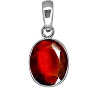 INDIA MADE S-B0B6F4ZMYK Natural Hessonite Garnet with A1+ High Quality Astrological Metal Pendant for Men and Women 6.00 Carat
