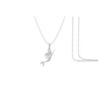 INDIA MADE Sterling Silver (92.5% Purity) Ambitious and Stylish Divine Mermaid Pendant for Men and Women, Pure Silver, Fashion Mermaid Chain Locket for Good Luck