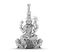 INDIA MADE Sterling Silver (92.5% Purity) Goddess Maa Lalitha Parameswari/Maa Kamakshii Pendant for Men and Women Pure Silver Lord Ma Tripura Sundari / Ma Kanchipuram Kamakshi Devi Locket
