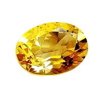 INDIA MADE Stone Original Certified Natural Citrine Success Gemstone, 6.25 Ratti 5.25 Carat-B0DKC3J3MY