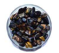 INDIA MADE Tumble - Blue Tiger Eye 2 Pieces Natural Chakra Balancing Crystal Healing Stone-B07QZZ7LBT, Silver, Created Sapphire, Silver, Created Sapphire