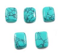 INDIA MADE Turquoise Lab-Created Gemstone 5 Pcs Wholesale Lot 6Cts Gtc374-B09LVMBK2N