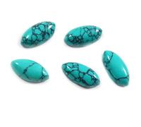 INDIA MADE Turquoise Lab-Created Gemstone 6X12 Mm Marquise Shape 5 Pcs Wholesale Lot 9.6Cts Gtc-427-B09SQ2GWG5