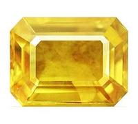 INDIA MADE Unheated Untreated Yellow Sapphire Pukhraj Stone Original Certified 9.25 Ratti - 8.60 Carat Natural Gemstone For Men And Women-B0CLPDRJPH