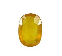 INDIA MADE Yellow Sapphire Pukhraj 8.65 Ratti Ggtl Certified from Sri Lanka (Ceylon) Natural Original Aa Quality Loose Gemstone for Men and Women - B0C5N1DYPR Silver Artificial Sapphire