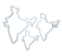 India Map Country Indian Shape Cookie Cutter Dough Biscuit Pastry Fondant Sharp Atlas Stencil Outline (Medium)