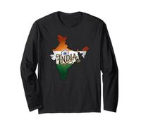 India Map Indian Flag Heritage Souvenirs Outdoors Travel Long Sleeve T-Shirt