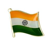 India National Flag Metal Enamel Lapel Pin Badge - 1.6 x 1.9 cm Tricolour with Ashoka Chakra - Hard Enamel Finish with Secure Clasp for National Pride, Independence Day, Events, and Collectors
