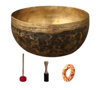India-Nepal Handmade Singing Bowl 15-20Cm Large Diameter Design Simple Shape Pure Copper Material Sound Pure Suitable For Yoga Meditation And Decoration With Was,One Color,19,20Cm