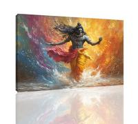 India Paint by Numbers for Adults with Frame, Religion Paint by Number Canvas with Acrylic Paints Brushes, Hobbies for Adults Women DIY Oil Painting Kits for Home Wall Decor Gifts 20x28 inch,kk-753