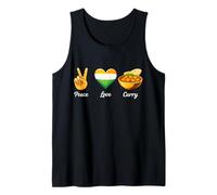 India Peace Love Curry Indian Food Lover Tank Top