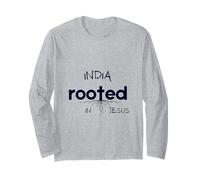 India Rooted in Jesus Christian Art Long Sleeve T-Shirt