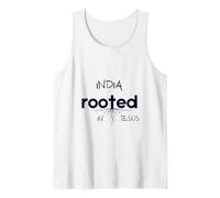 India Rooted in Jesus Christian Art Tank Top