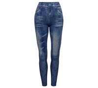 India rose Women's Leggings, Incredible Fit High Waist, Stretch Jeggings, Printed Denim Look, Stretchy Leggings Jeggings. One Size Fits 10-16