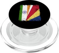 India Seychelles Half Flag Indian Seychellois Pride PopSockets PopGrip for MagSafe