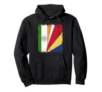 India Seychelles Half Flag Indian Seychellois Pride Pullover Hoodie