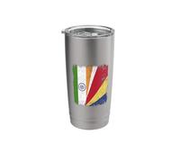 India Seychelles Half Flag Indian Seychellois Pride Stainless Steel Insulated Tumbler