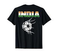 India Soccer Ball In Net Goal - Support Indian Football Team T-Shirt