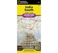 India South Adventure Map by National Geographic - Waterproof Travel Map with Roads, Trails & National Parks - Foldable Map for Kerala, Goa, Tamil ... Map (National Geographic Adventure Map)