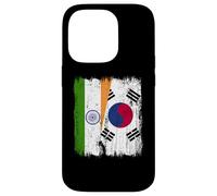 India South Korea Half Flag Indian South Korean Jersey Case for iPhone 14 Pro