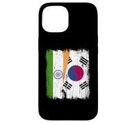India South Korea Half Flag Indian South Korean Jersey Case for iPhone 15