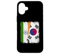 India South Korea Half Flag Indian South Korean Jersey Case for iPhone 16 Plus