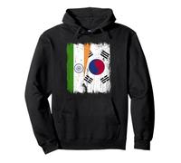 India South Korea Half Flag Indian South Korean Jersey Pullover Hoodie