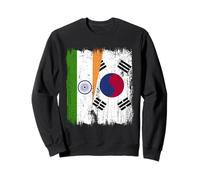India South Korea Half Flag Indian South Korean Jersey Sweatshirt