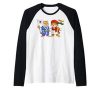 India South Korean Flag Indian Korean Roots Indian Korean Raglan Baseball Tee