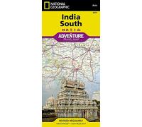 India South Adventure Map by National Geographic - Waterproof Travel Map with Roads, Trails & National Parks - Foldable Map for Kerala, Goa, Tamil ... India (National Geographic Adventure Map)