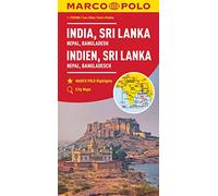 India, Sri Lanka, Nepal, Bangladesh Marco Polo Map