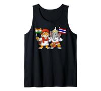 India Thailand Flag Indian Roots Thai Indian Heritage Tank Top