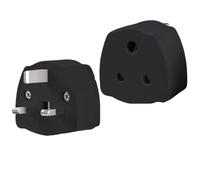 India To UK Adapter, 2 Pack UK Travel Plugs Converter Mains Plug 3 Pin Tourist Adaptor with 5A Fuse For Business Family Travel Outdoor (Black)
