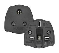 India To UK Adapter, 2PCS India To Uk Plug Adapter For Business Family Travel Outdoor, India To Uk Plug Adapter 3 Pin With 5A Fuse For Business Family Travel Outdoor (White) (Black)