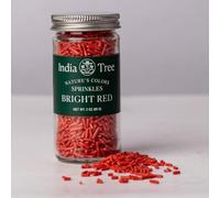 India Tree Nature's Colors Bright Red Sprinkles, 3.0 oz | Vegan, Non-GMO, Natural, Top-9 Allergen-Free, Red-3 Free
